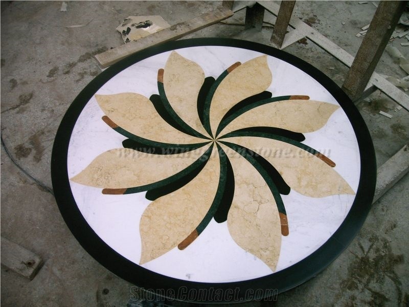 Competitive Price High Quality Custom Made Medallions /Water Jet Medallion/Waterjet Marble Medallion/Marble Floor Medallions/Square Medallion for Interior Decoration, Winggreen Stone