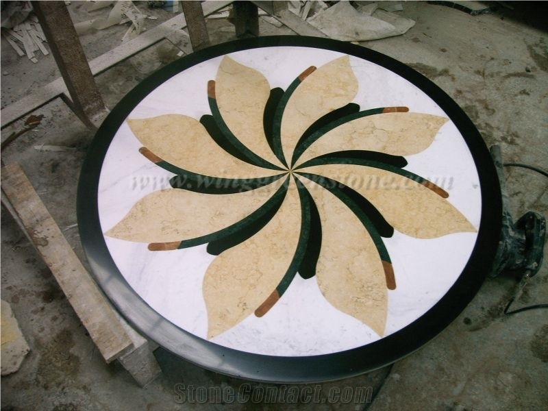 Competitive Price with High Quality Custom Made Medallions Pattern/Water Jet Medallion/Waterjet Marble Medallion/Marble Floor Medallions for Interior Decoration, Winggreen Stone