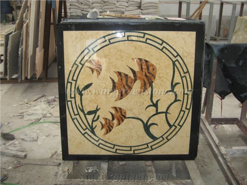 Factory Supply Of High Quality Custom Made Marble Medallions Pattern/Water Jet Medallion/Waterjet Marble Medallion/Marble Floor Medallions for Interior Decoration, Winggreen Stone