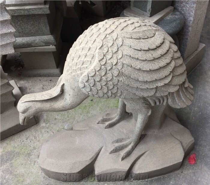 Granite Sculpture, Animal Stone Carving, Winggreen