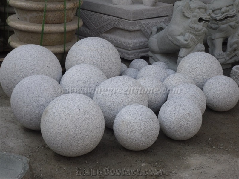 Grey Granite Ball for Parking Barriers, Winggreen