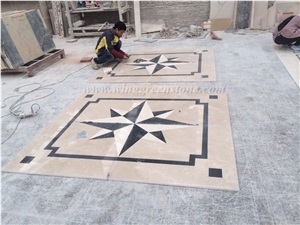 High Quality Multicolor Marble Water Jet Medallion/Floor Medallion Pattern for Interior Decoration