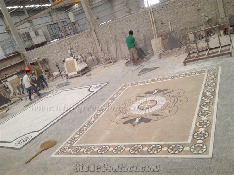 Hot Sale Custom Made Medallions /Water Jet Medallion/Waterjet Marble Medallion/Marble Floor Medallions for Interior Decoration, Winggreen Stone