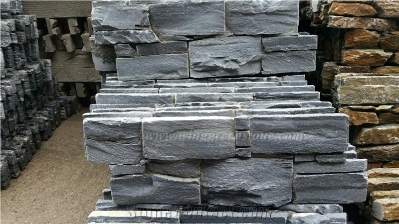 Hot Sale Grey Slate Ledgestone Wall Panel, Cement Cultured Stone Wall Panel for Exterior Decoration, Winggreen Stone