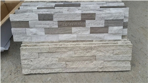 Hot Sale Wooden Grey Marble Cultured Stone/Stacked Stones/Veneer Stones Panel for Exterior Decoration and Wall Cladding, Winggreen Stone