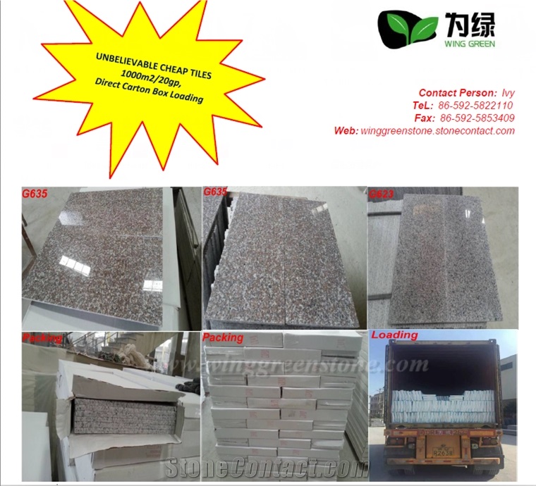 Manufacture G623 Granite in Sale with Cheap Price Polished Tiles & Slabs for Floor and Wall Covering to Middle East and Africa Market, Winggreen Stone