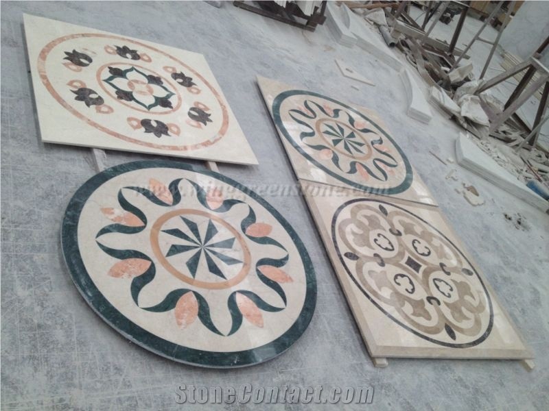 Manufacure High Quality Custom Made Medallions Pattern/Water Jet Medallion/Waterjet Marble Medallion/Marble Floor Medallions for Interior Decoration, Winggreen Stone
