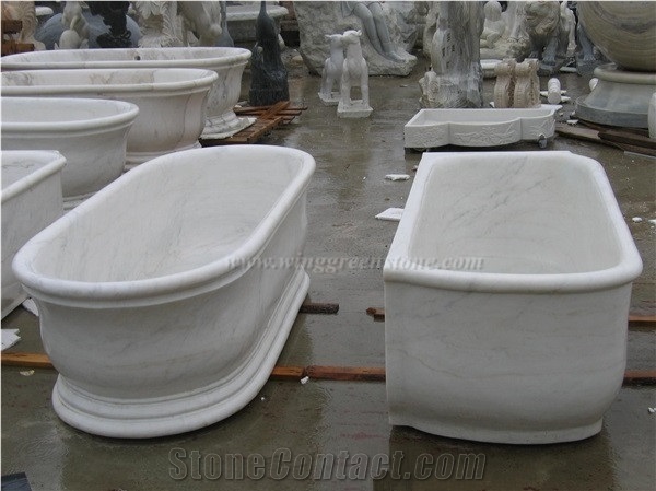 Marble Bathtubs, Emperador Light & Dark Marble Bath Tubs, Round Shape Bathtubs, Xiamen Winggreen Manufacturer