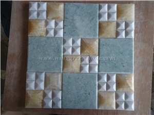 Onyx Mosaic Tile, Polished Mosaic, Winggreen