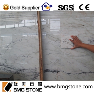 Cheap Natural Burma Cloud White Marble for Tile, Slab&Countertop