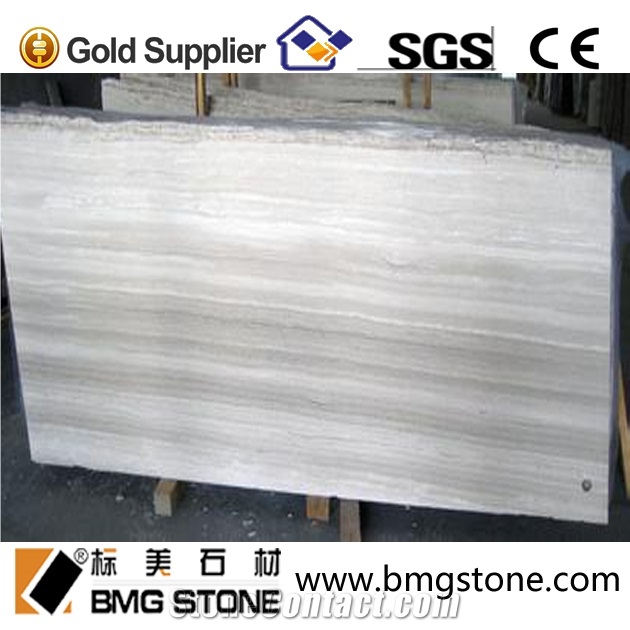 Wooden White Polished Stone Marble Tile & Slab Price Per Square Meter