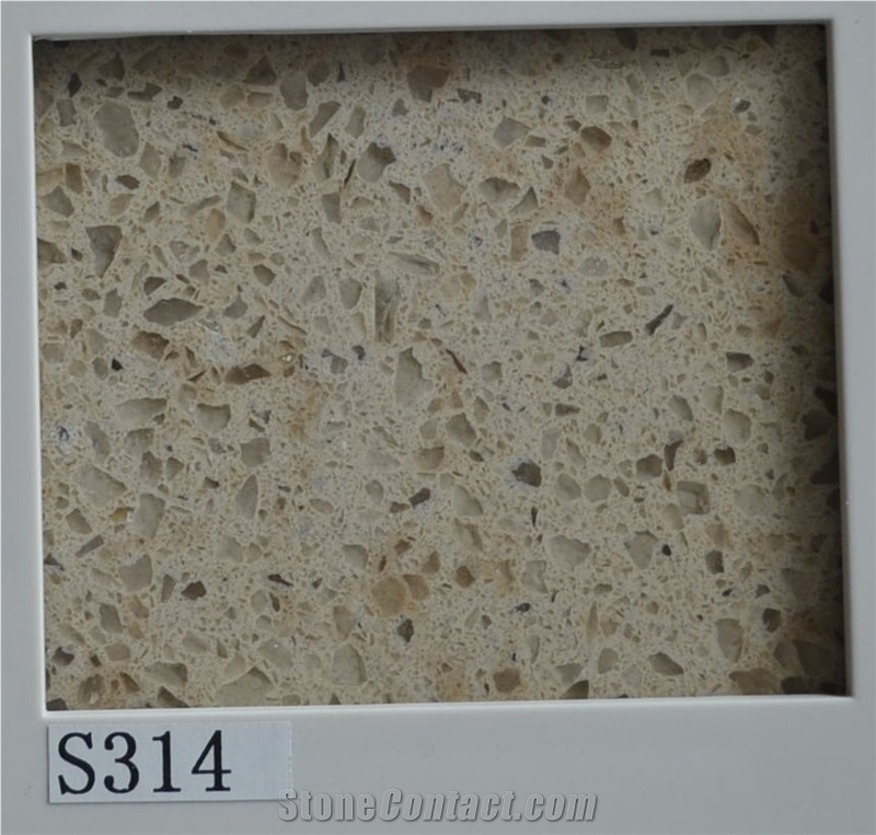 Artificial Quartz Stone Slabs & Tiles, Solid Surfaces, Custom Color and Pattern Available