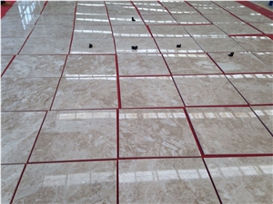 Calista Beige Laminated Marble Tiles, Laminated Stone, Beige Composite Marble Floor Tiles