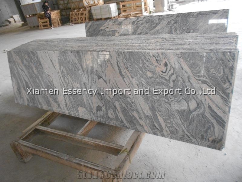China Juparana Grey Granite Kitchen Countertops