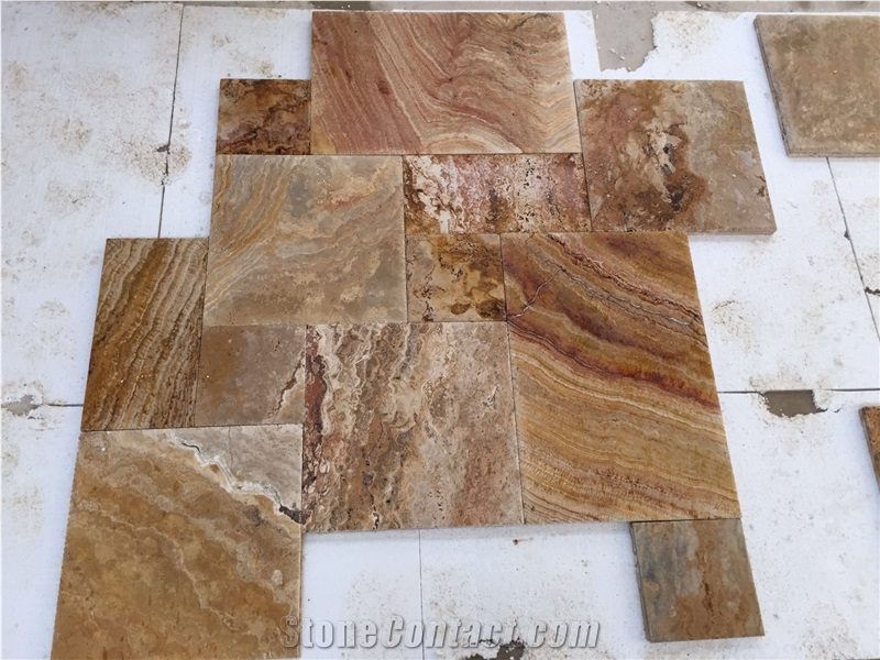 Autumn Travertine Tiles & Slabs, Brown Travertine Floor Tiles, Wall Tiles Turkey