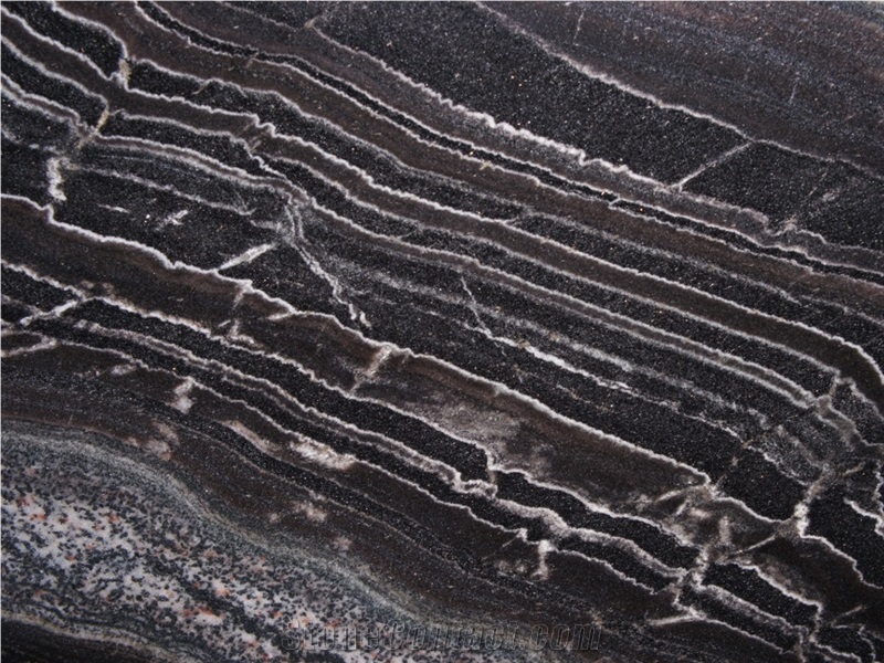 Agatha Black Granite Slabs, Agata Granite