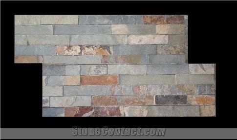Slate Stacked Stone Veneer, Split Face Slate Cultured Stone, Wall Cladding