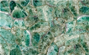 Fluorite Profile Semiprecious Stone, Green Semiprecious Stone