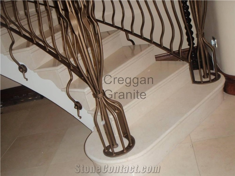 Cream Polished Marble Stairs