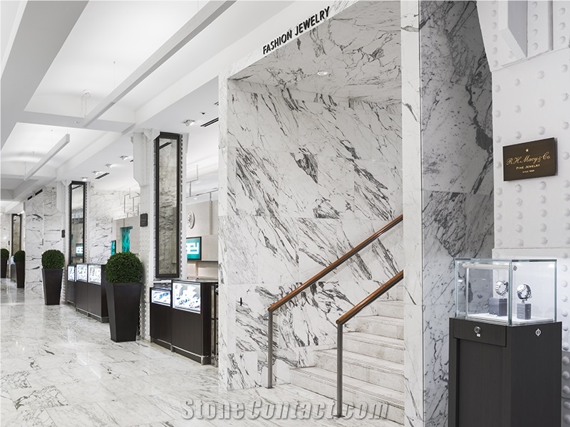 Calacatta Tucci Marble Walling, Flooring Project