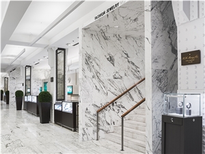 Calacatta Tucci Marble Walling, Flooring Project