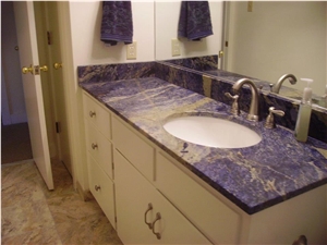 Blue Sodalite Bathroom Vanity Top
