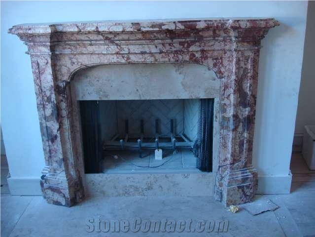 Red Marble Fireplaces Italy
