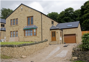 Pitch Faced Walling Stone, Beige Yorkshire Stone Walling Stone, Building Stone