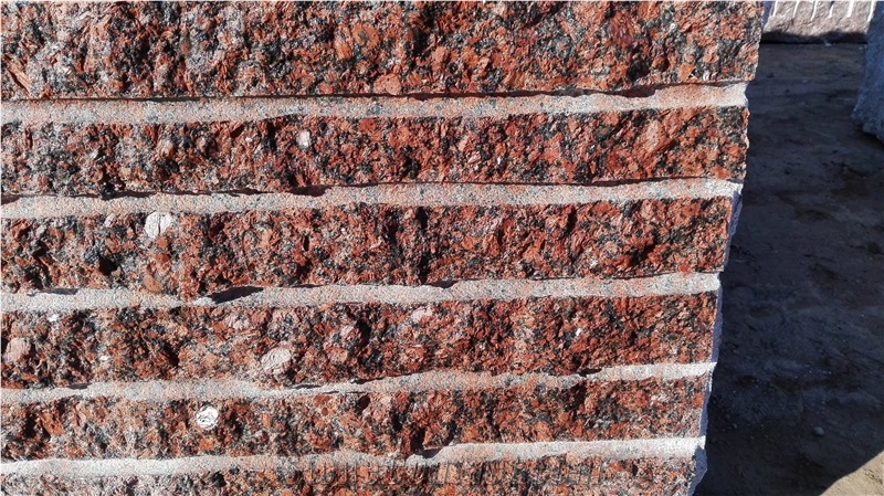 Karelia Red Granite Blocks
