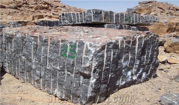Fossile Nero Marble Blocks, Fossil Black