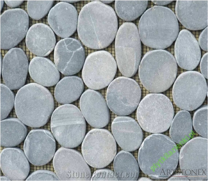 Flat Pebble Stone Mosaic on Net