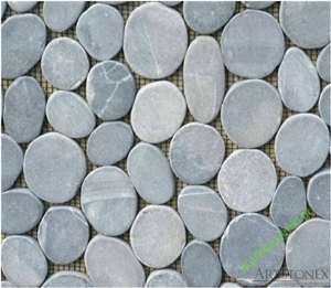Flat Pebble Stone Mosaic on Net