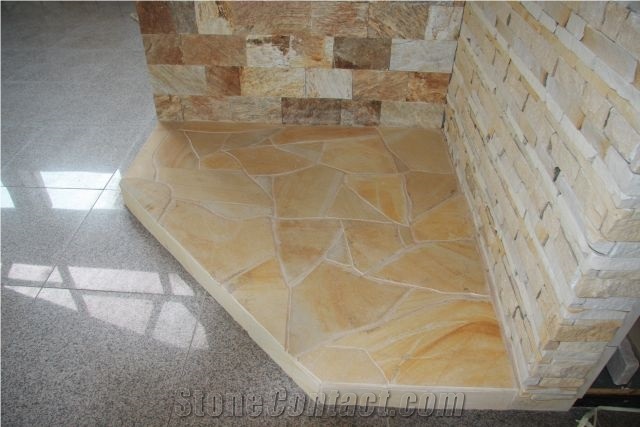 Szydlowiecki Yellow Sandstone Flagstone Floor and Walling Tiles