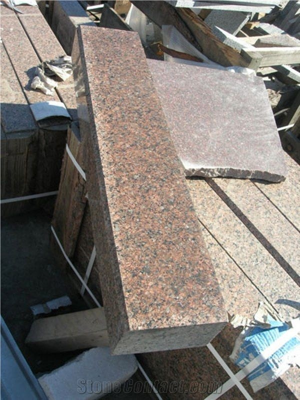 Red Granite Kerbstones, Rosso Carpazi Granite Kerbstones, Curbstones