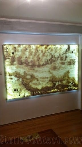 Translucent Honey Onyx Wall Panels