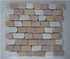 Marble Brick Cubic Mosaic
