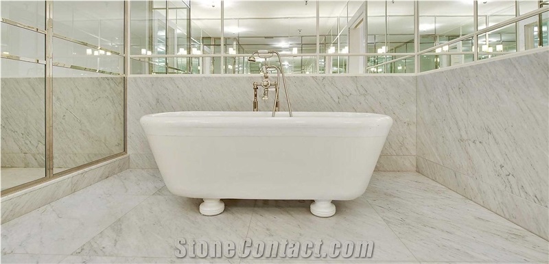 Kavala Semi White Marble Bathroom Decorating, White Marble Bath Tub, Flooring