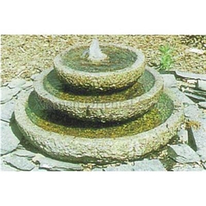 China G603 Granite Garden Water Features, Exterior Landscaping Stones Fountains, Outdoor Sculptured Fountain, Natural Surface Round Bowl Fountains with Stone Base