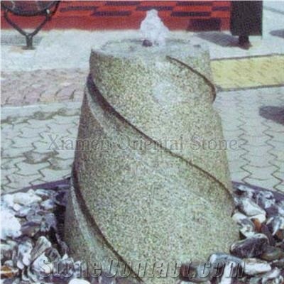 China G682 Granite Garden Water Features, Exterior Landscaping Stones Fountains, Outdoor Sculptured Fountain, Fountains with Stone Base