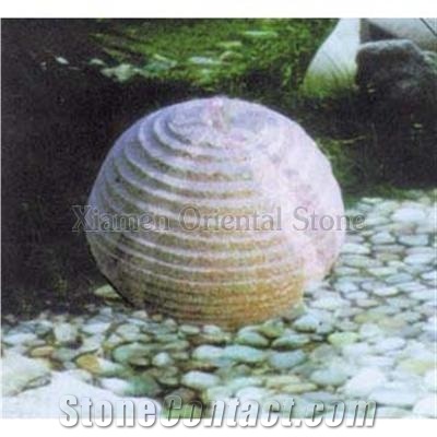 China G725 Granite Garden Water Features, Exterior Landscaping Stones Rolling Sphere Fountains, Outdoor Sculptured Fountain, Floating Ball Fountains