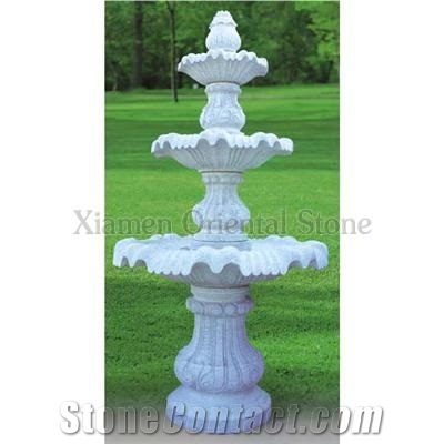 China White Granite Garden Water Features, Exterior Landscaping Stones Rolling Sphere Fountains, Outdoor Sculptured Fountain, Natural Surface Floating Ball Fountains with Stone Base