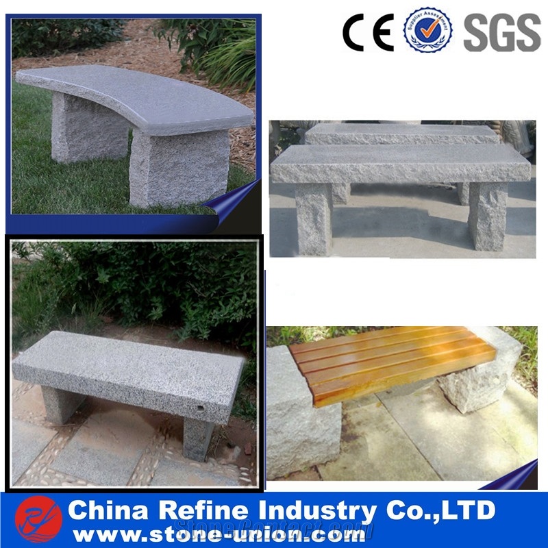 All Kinds Of Shaped Granite Benches , Polished Granite Outdoor Chairs Exporter