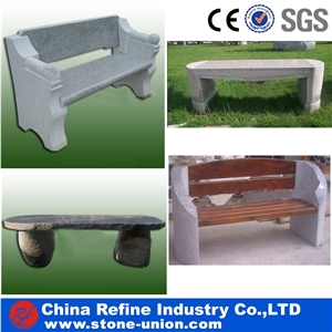 All Kinds Of Shaped Granite Benches , Polished Granite Outdoor Chairs Exporter