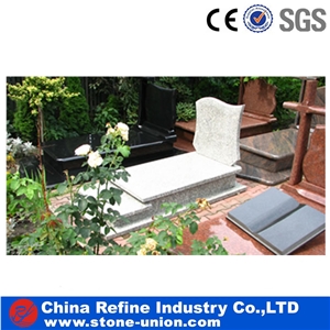 Black Granite Gravestone , Special Shaped Granite Monument, American Style Polished Monument & Tombstone