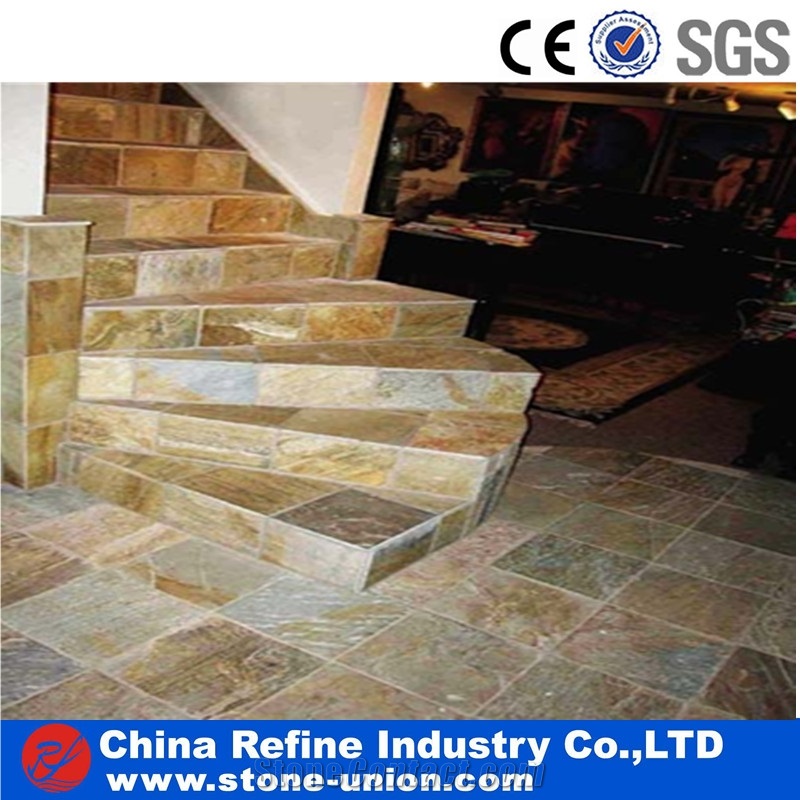 China Rust Slate Flagstone Rusty Tiles Slate Material for Construction , Cheapest Chinese Flagstone Covering,Loose Stone,Random Stone,Walkway Paving