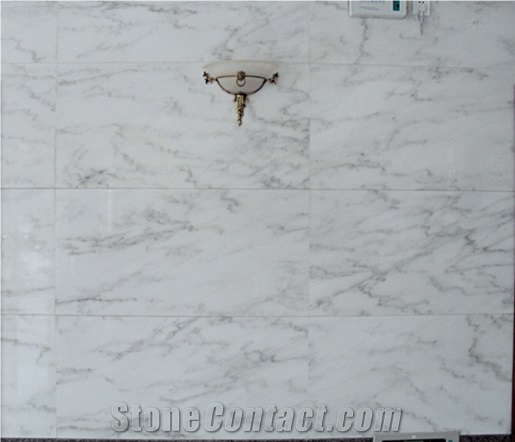 China White Marble Tiles & Slabs, White Gey Vein Cheap Chinese Marble