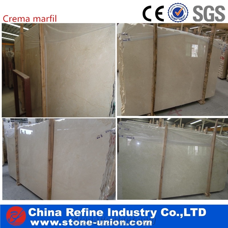 Crema Marfil Marble Tiles , Spain Beige Marble Slab , Beige Marble Flooring , Beige Marble Skirting , Floor Covering Tiles and Walling Tiles Panel
