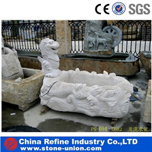 Double Dolphin Water Fountain Cheap, White Granite Fountain,Human Sculptured Handcarved Exterior Fountains for Garden Decoration,Exterior Fountains