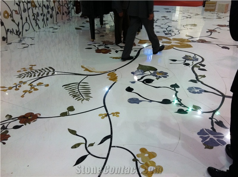Excellent Quality Marble Waterjet Floor Medallion , Premium Marble Medallions Inlay Flooring , Popular Tiles & Wall Covering with Beautiful Design