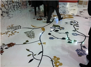 Excellent Quality Marble Waterjet Floor Medallion , Premium Marble Medallions Inlay Flooring , Popular Tiles & Wall Covering with Beautiful Design